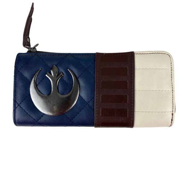 Star Wars Handbags - Han Solo Star Wars Wallet L Zip Around Clutch Blue Brown Cream
